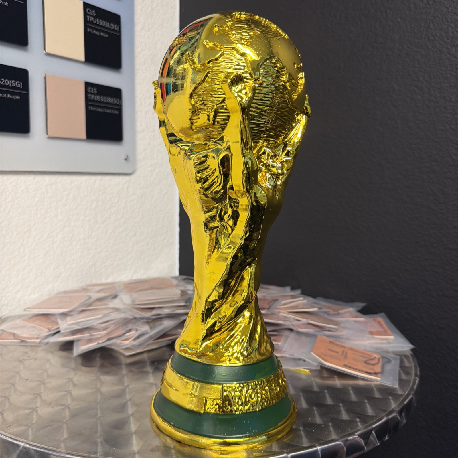 World Cup Trophy Replica 14.2in 8LB Gold Soccer Championship Award Display Decor