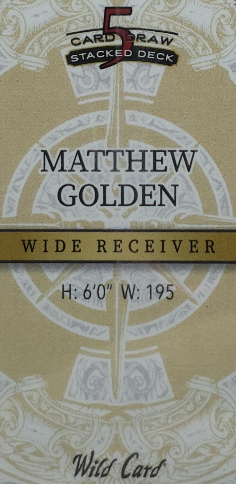 Matthew Golden 2024 Wild Card 1/1 Black Gold Diagonal Mini Box Green Bay Packers