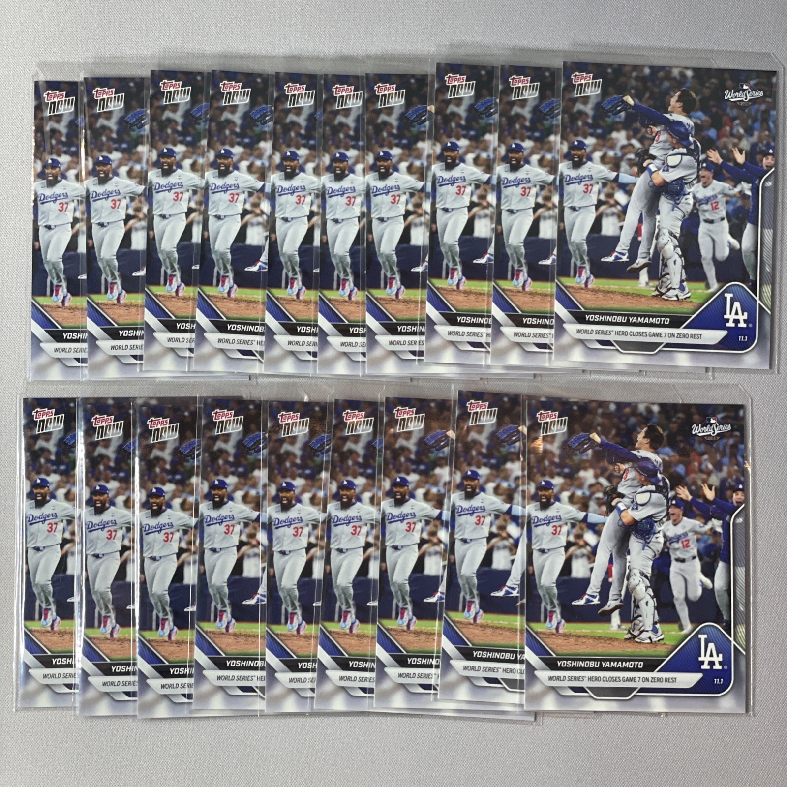 Yoshinobu Yamamoto 2025 MLB Topps NOW® Card 925 World Series Champions