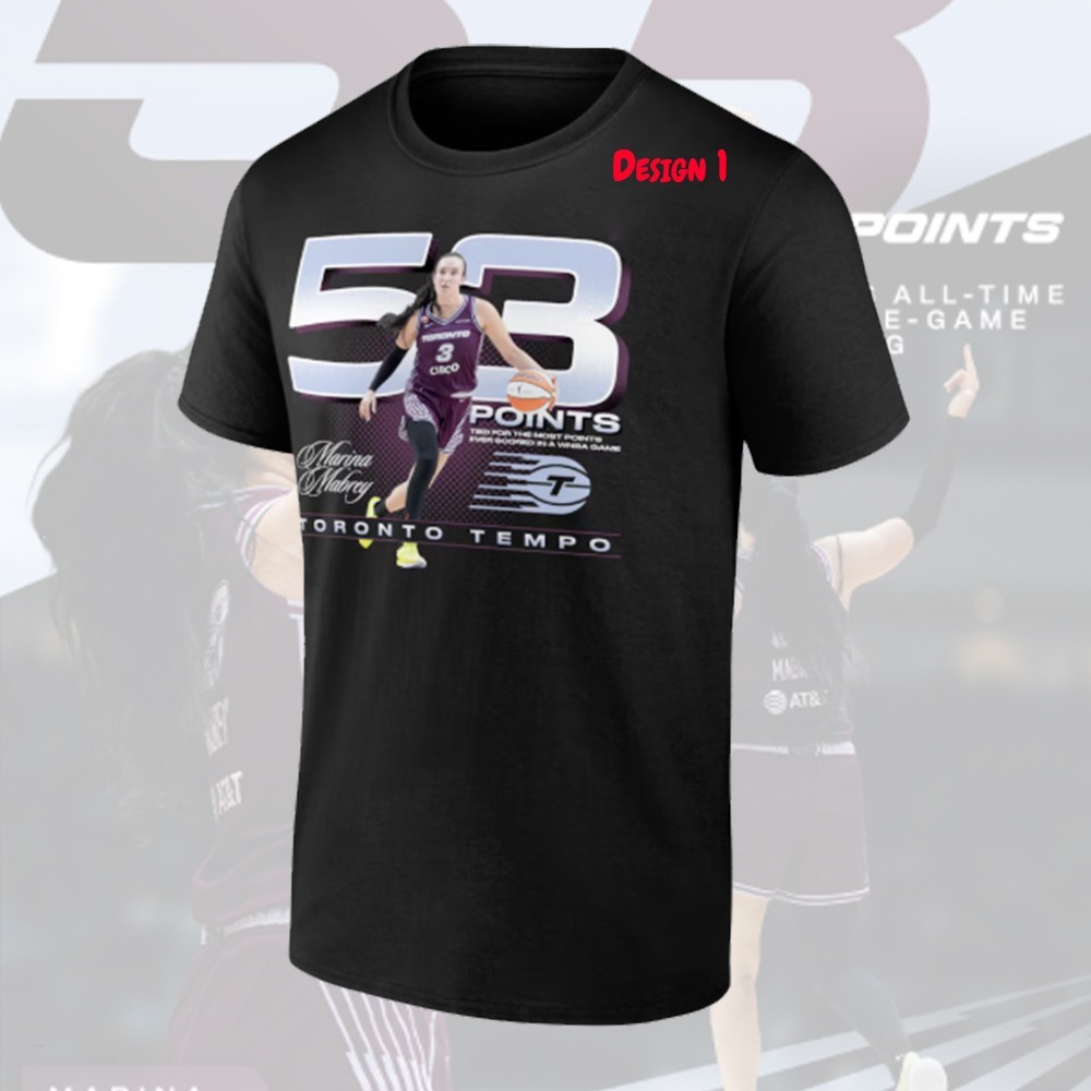 HOT NEW – Marina Mabrey #3 Toronto Tempo 2026 Player One Side Unisex For Fans