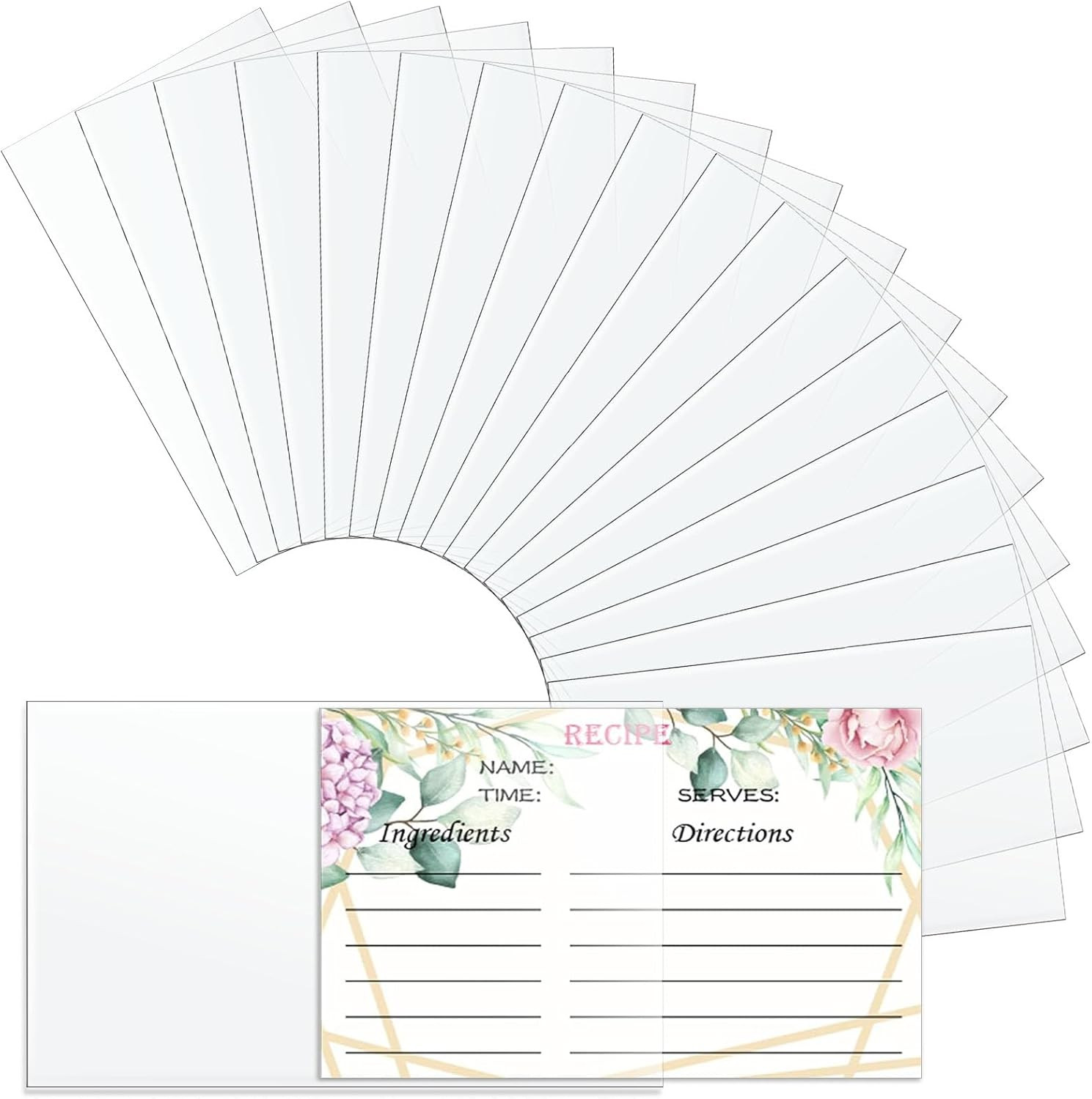 3X5 Inches Recipe Card Protectors, Index Card Sleeves, Set of 100