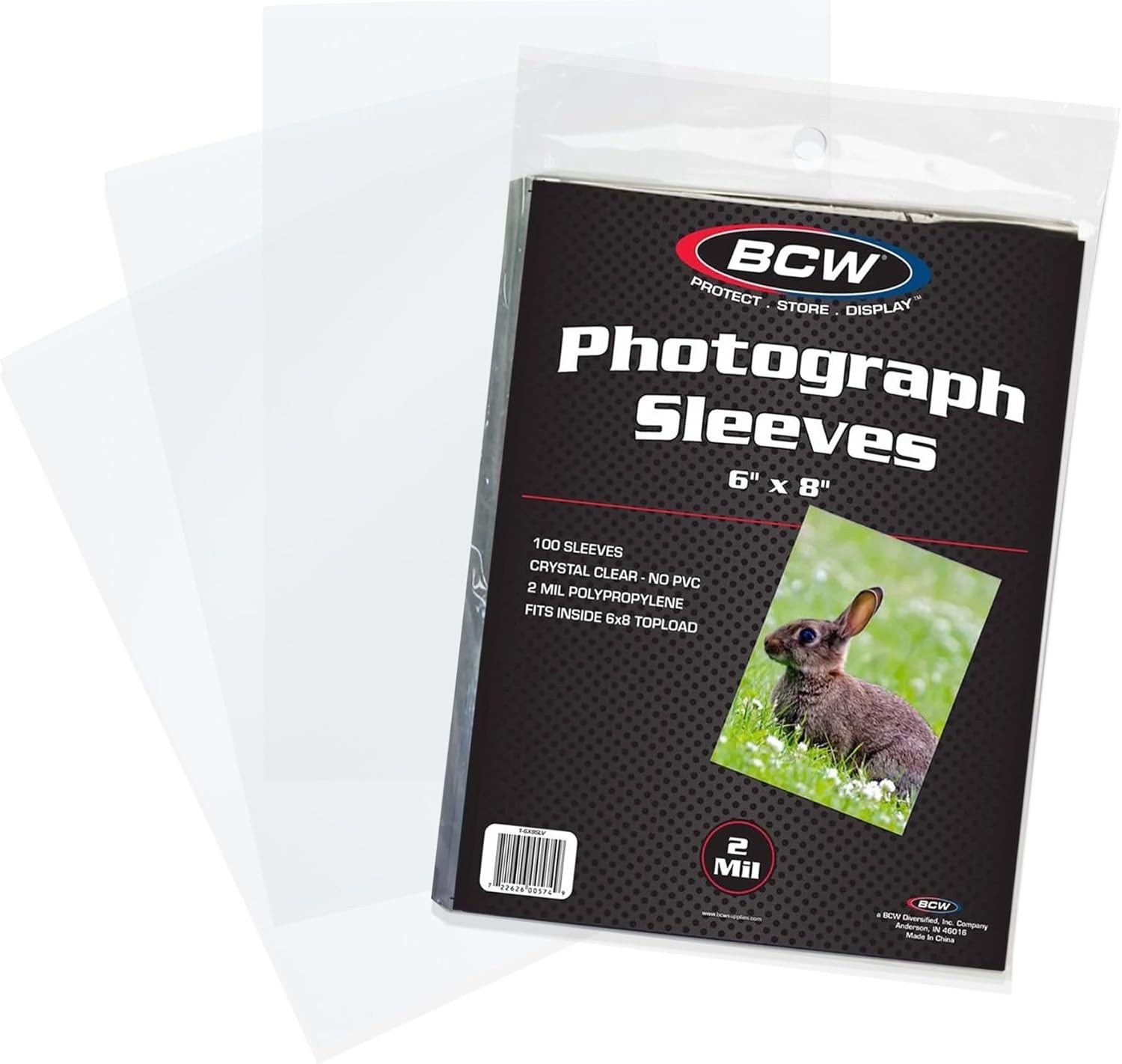 100 Archival High Quality Photo Sleeves 6×8 Clear Acid Free NO PVC BCW Storage