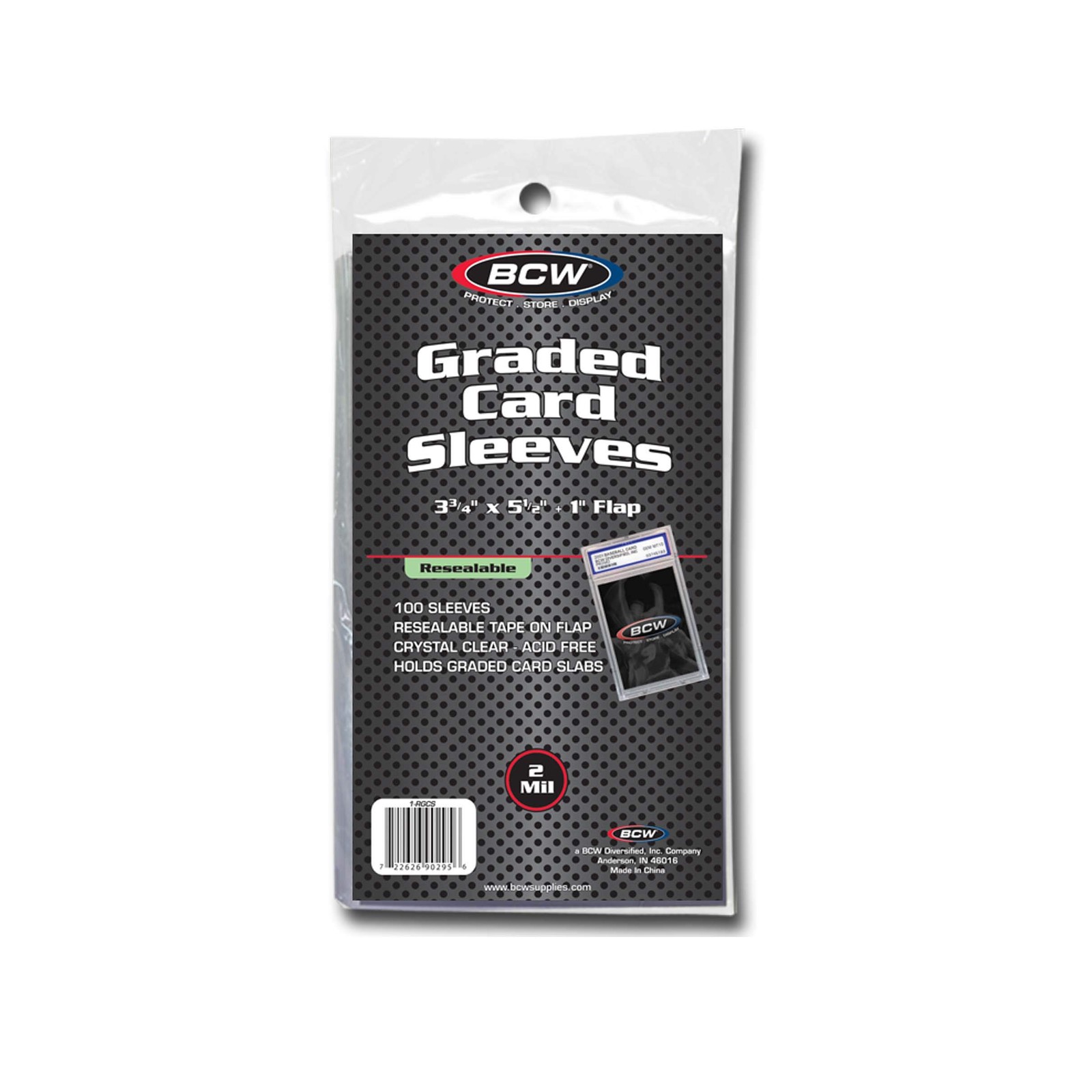 Resealable Graded Card Sleeves | 100 Pack | Universal Fit for PSA, Beckett, S…