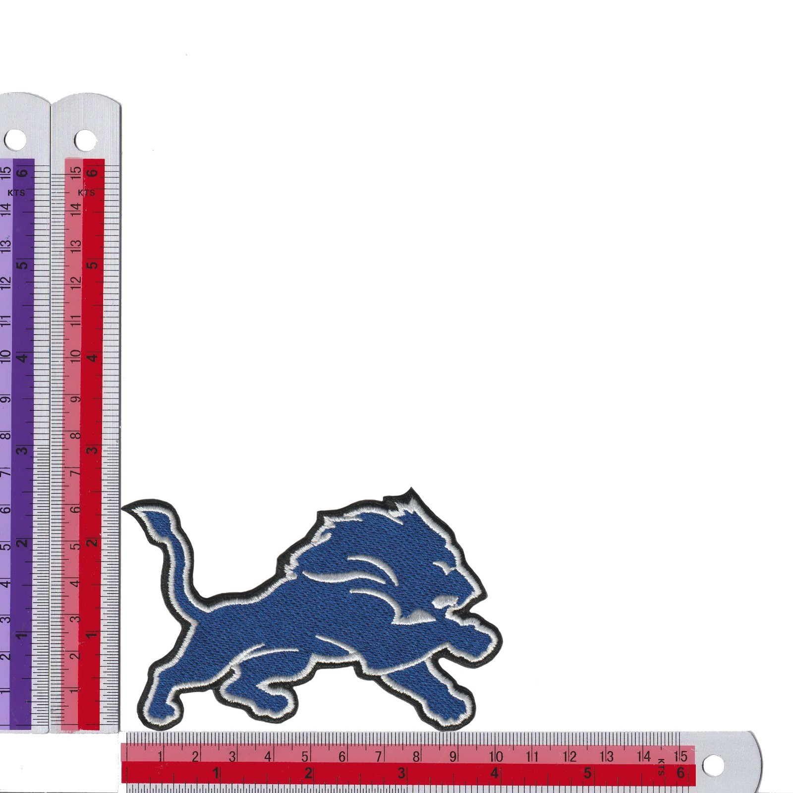 Wholesale Michigan Detroit Lions Logo Size 4.0 in x 2.5 in Sew Iron on Patches