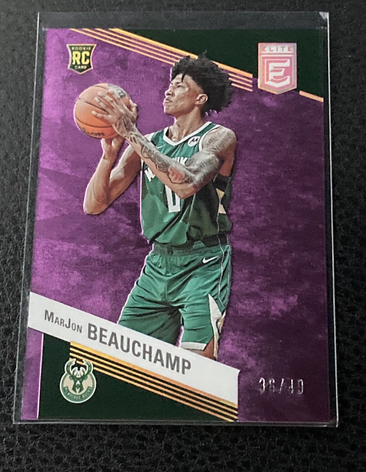 2022-23 Donruss Elite – MarJon Beauchamp Rookie Purple Foil /49 #249 (RC)
