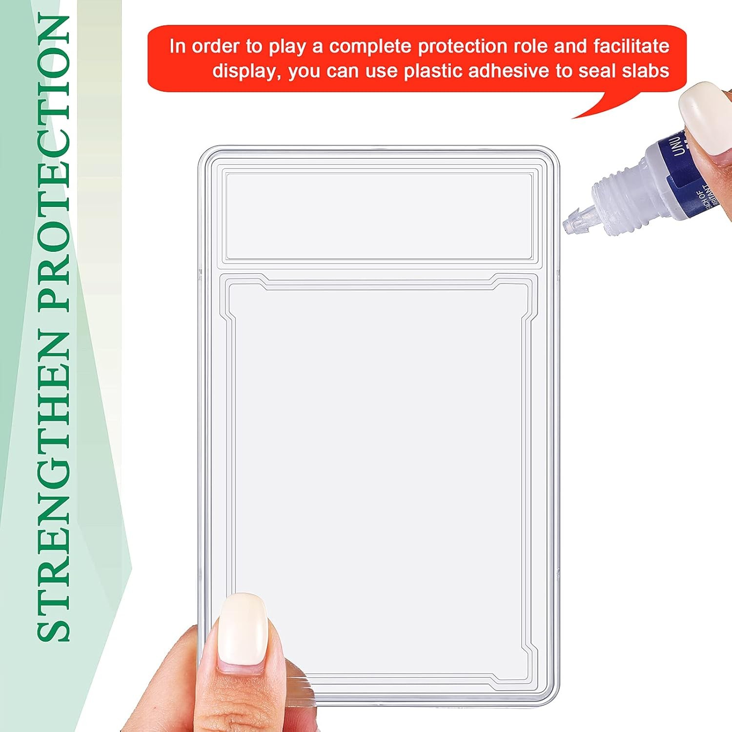 Trading Card Protector Case Baseball Card Holder with Label Position Hard Sleeve