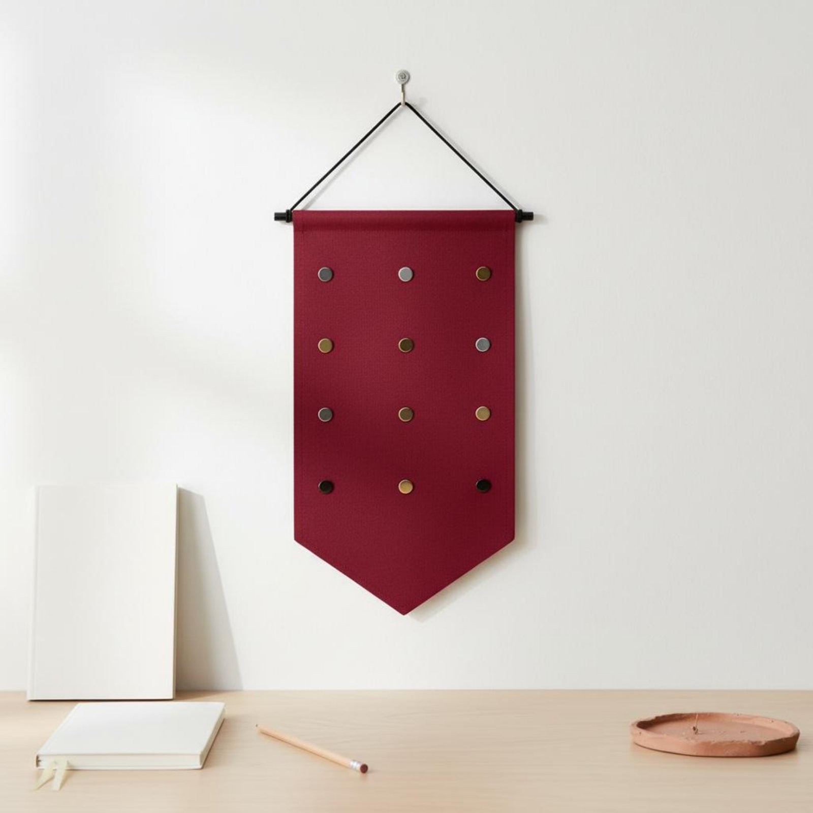 Badge Display Pennant Lightweight Enamel Badge Banner Long-Lasting Polyester