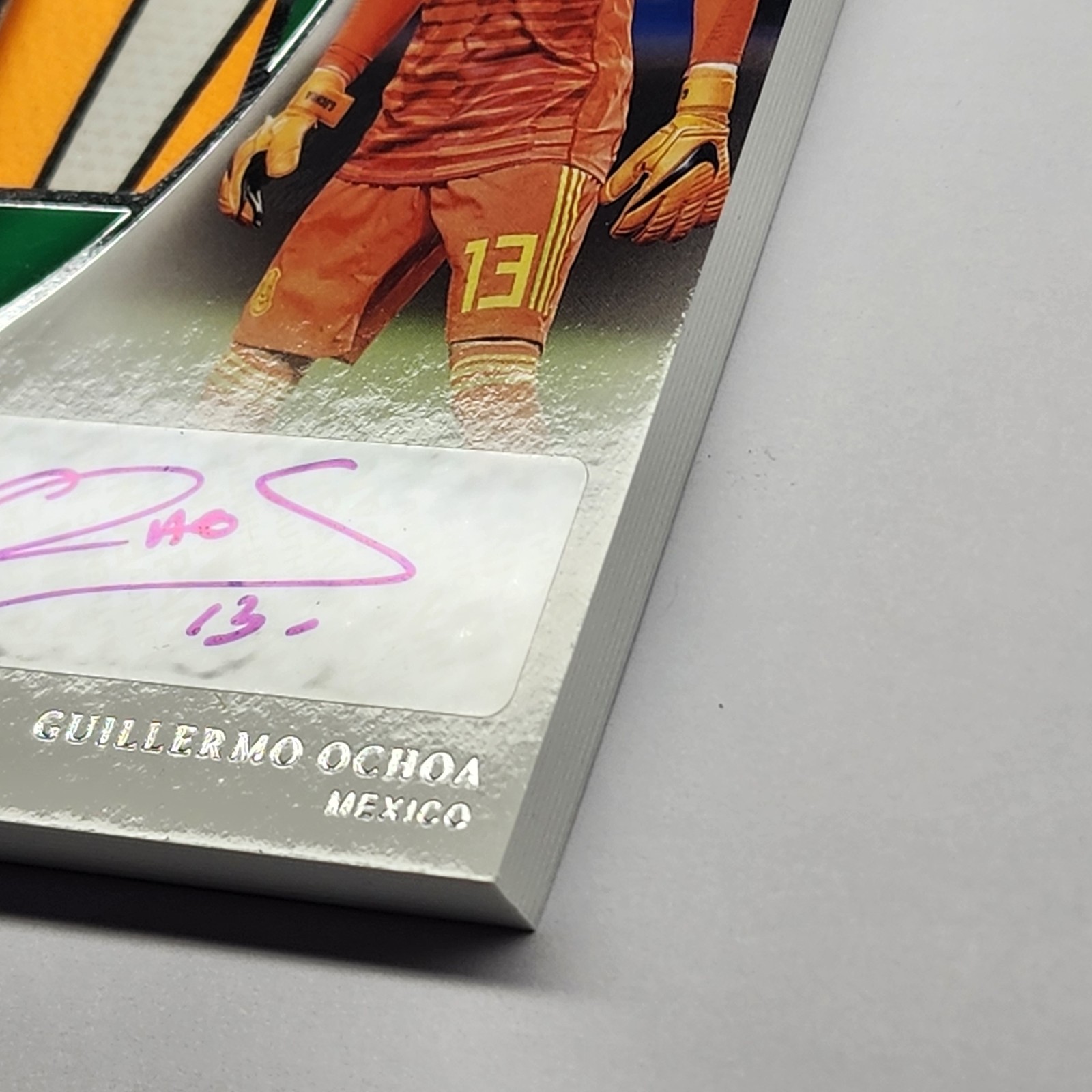 Guillermo Ochoa NIKE LOGO 2018-19 Panini Immaculate Mexico Boot Patch Auto /15