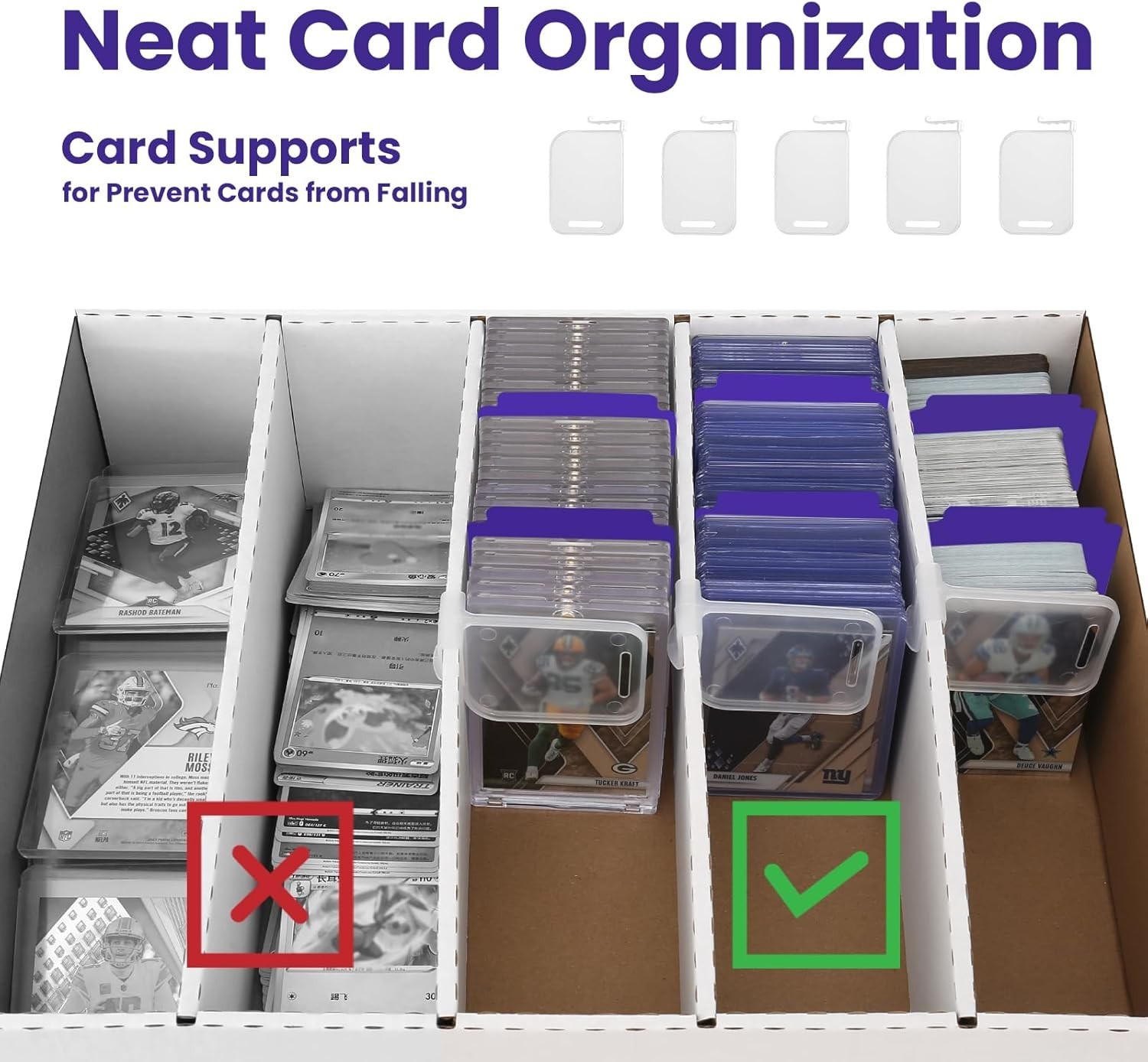 2 PACK Sports Card Box 3940 Count Cardboard Trading Card Storage Box,Bulk Car…