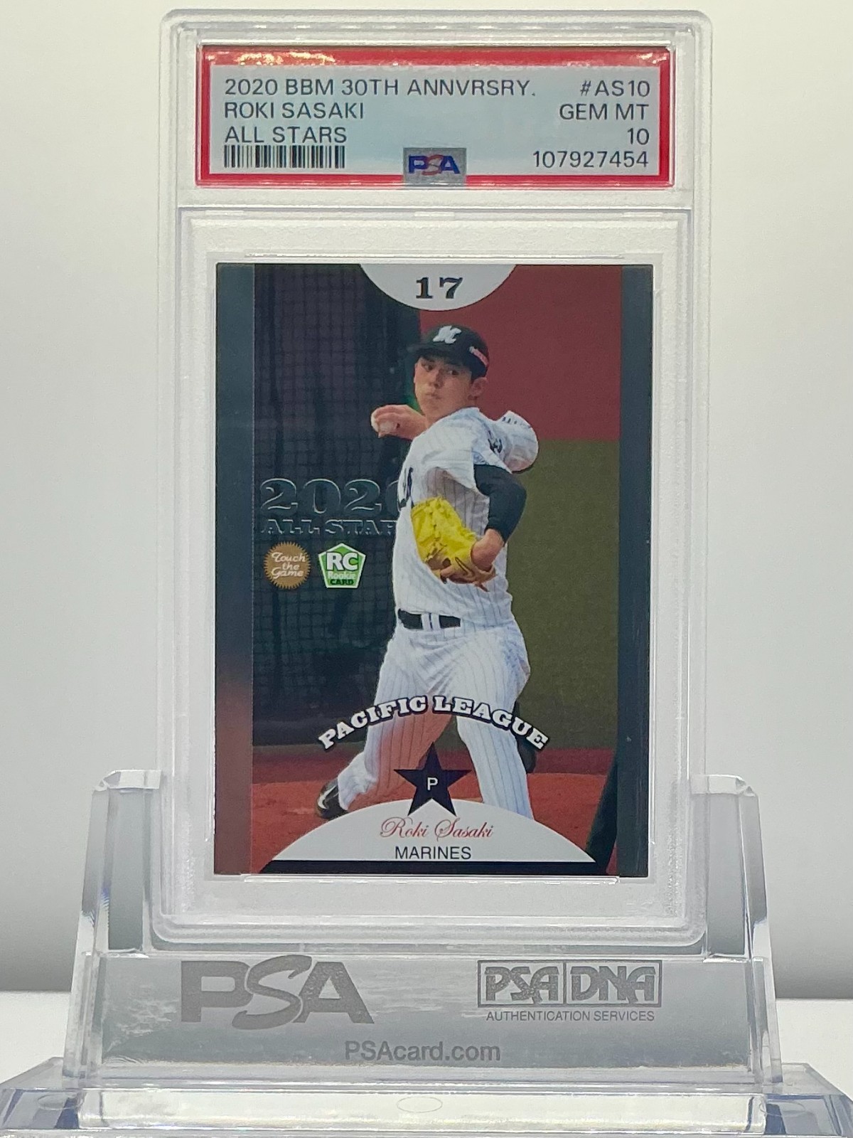 ROKI SASAKI 2020BBM 30TH ANNIVERSARY ALL STARS #AS10 PSA10!ROOKIE CARD!LOWPOP!
