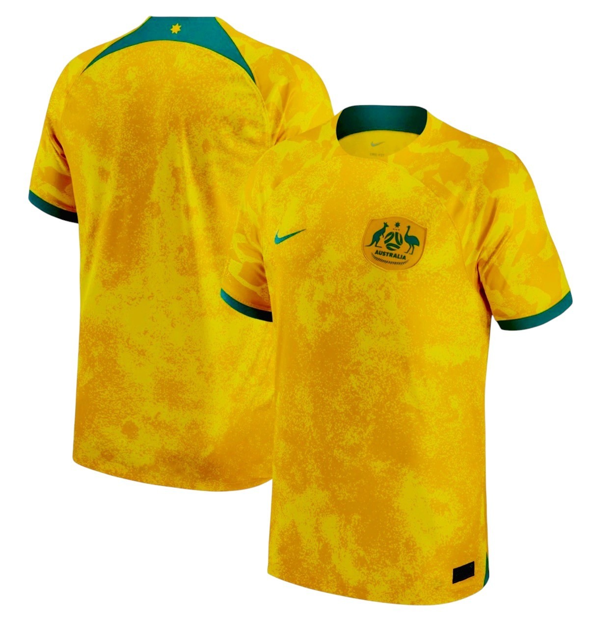 Nike Australia Home Yellow 2022/23 Soccer Jersey