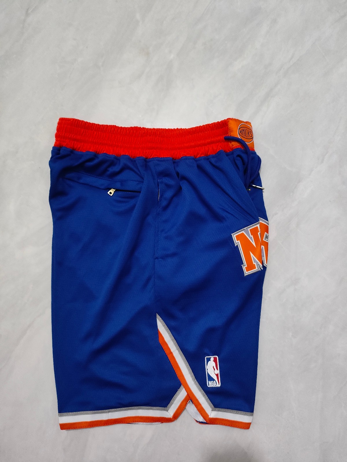 New York Knicks Men Blue Pockets stitched Shorts Size US