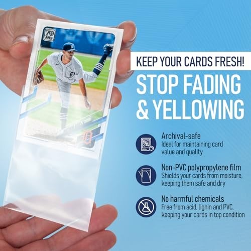 Premium Clear Trading Card Sleeves for Baseball, Football, MTG