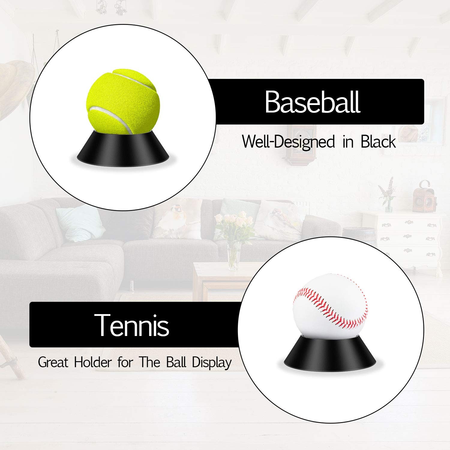6 Pcs Memorabilia Ball Display Stand Pedestal Ball Stand Holder for Soccer Ba…