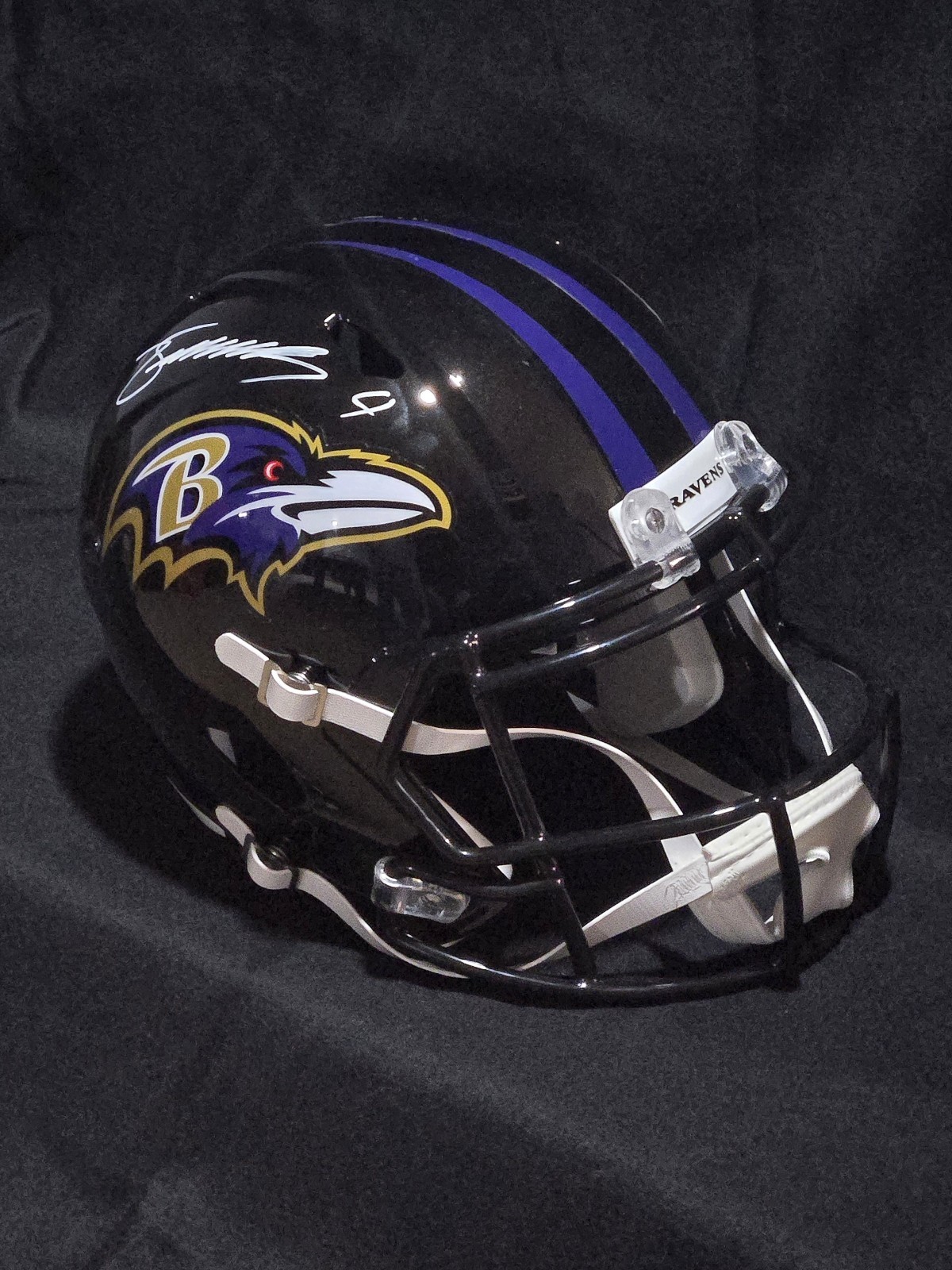 Zay Flowers Baltimore Ravens Signed Gold Jersey, FS Helmet & Ungraded Card