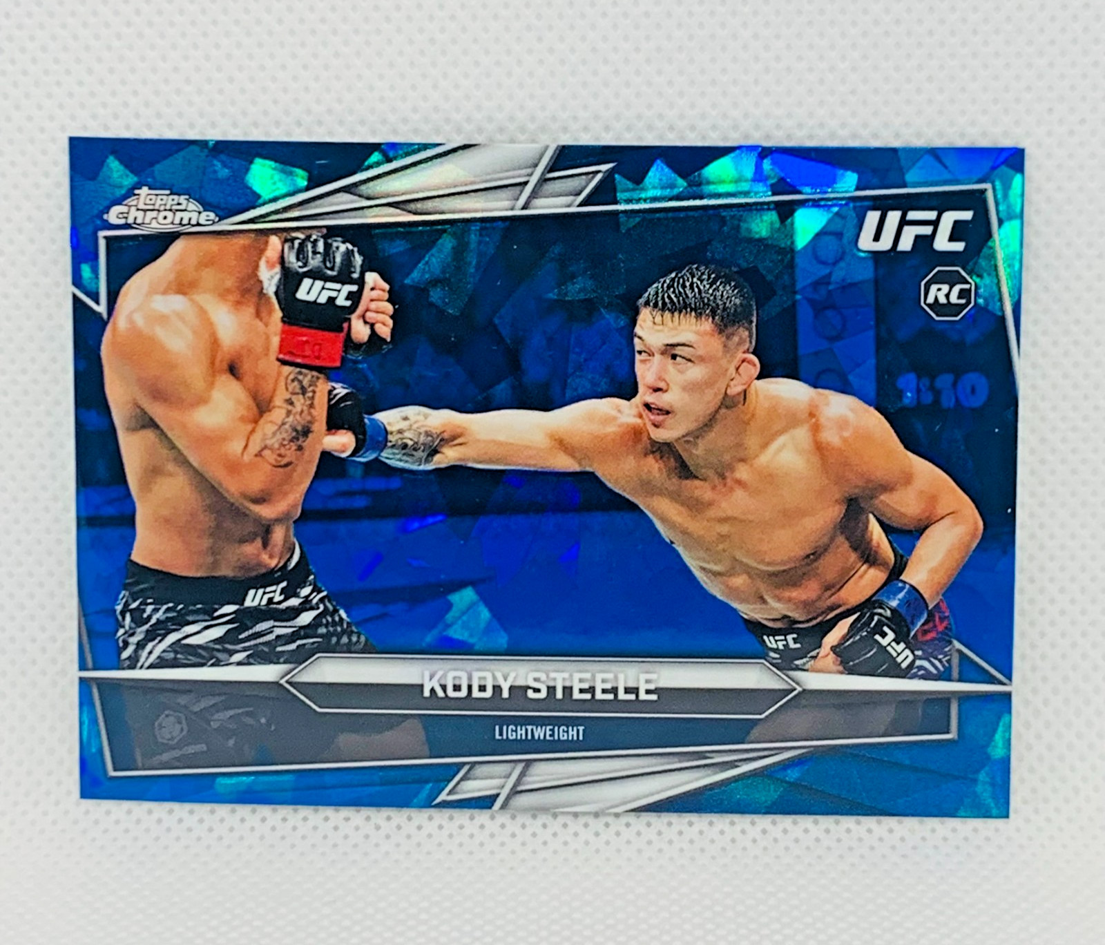 2026 Topps Chrome UFC RC Kody Steele Base Blue Sapphire Parallel Card 143