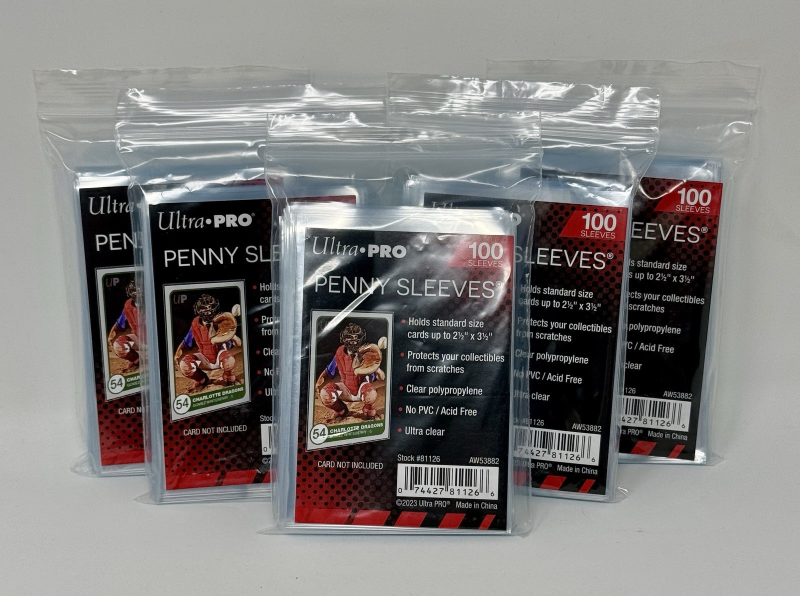 Ultra PRO 2.5 x 3.5 inch Trading Card Penny Soft Sleeves – 100 Pack 5X
