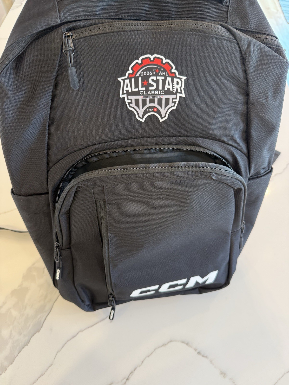 2026 AHL All Star Classic Team Issued CCM Backpack Pro Stock Hockey Rockford IL