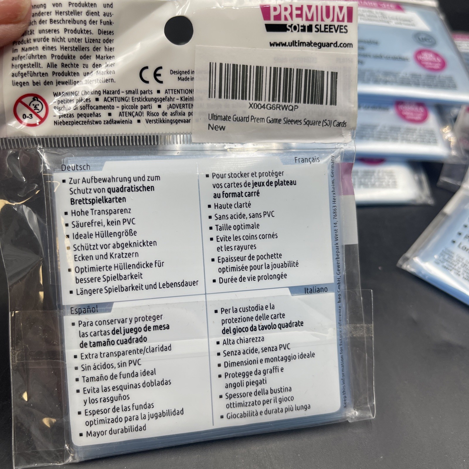 SLEEVES FOR BOARD GAME CARDS SQUARE 73 X 73MM Ultimate Guard 13 New Packs (650)