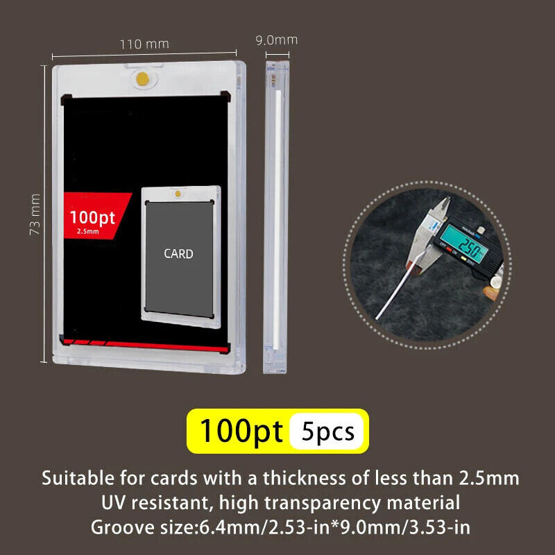 5Pcs Magnetic Card Holders One Touch 35 55 75 100 130 180 360Pt For Trading Card