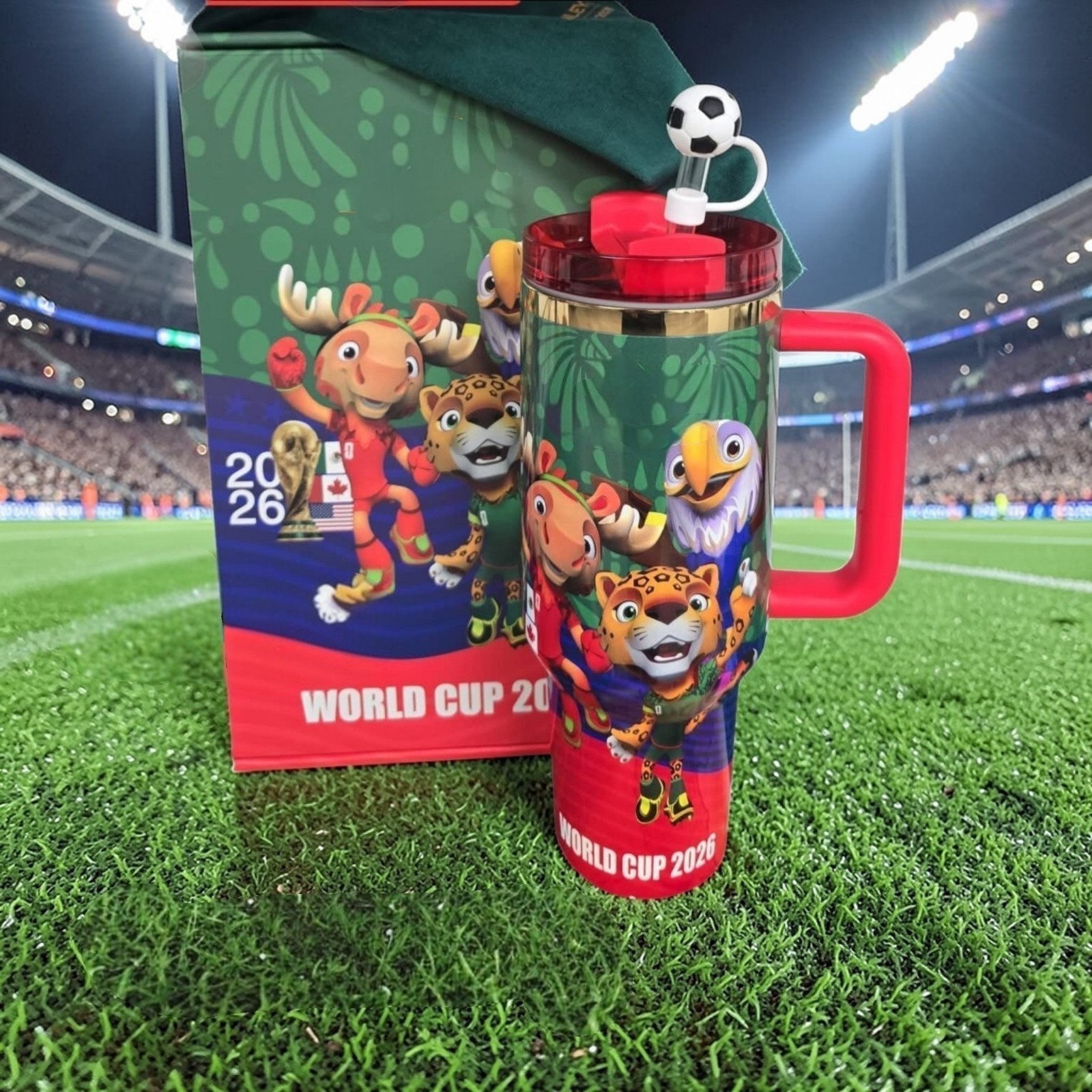 world cup 2026 mascots mexico 40 oz Stanley cup tumbler Mundial 2026