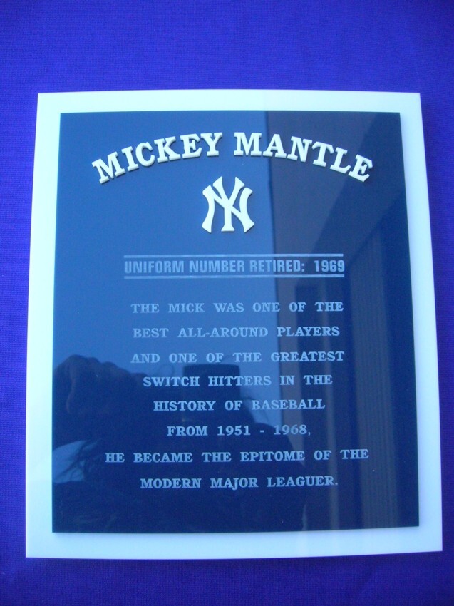YANKEES 3-D 3D SIGN ART Stadium plaque baseball Monument New York NY Park LG
