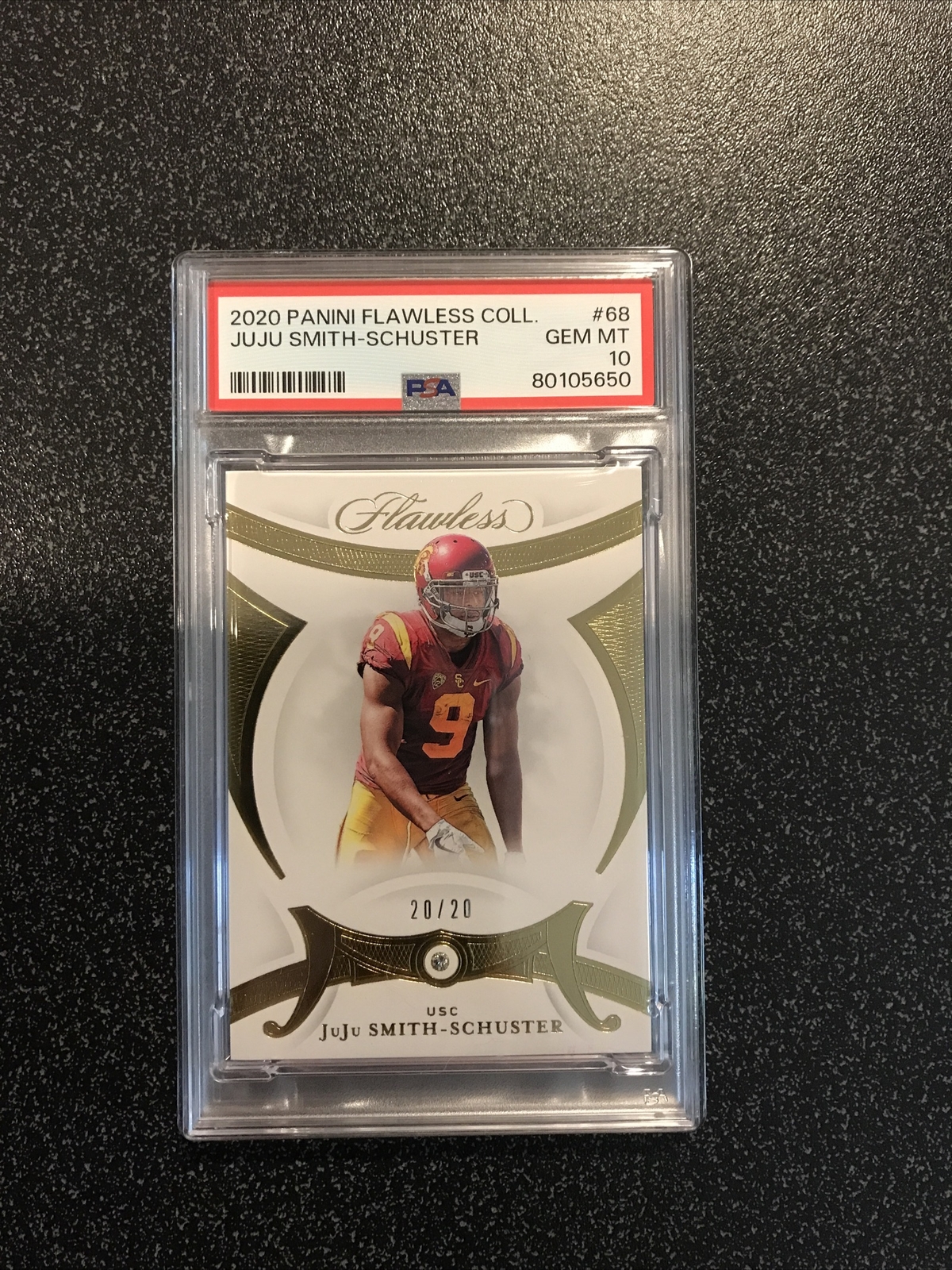 JUJU SMITH-SCHUSTER 2020 Flawless COLLEGE Diamond RC SN#20/20 CARD#68 PSA 10