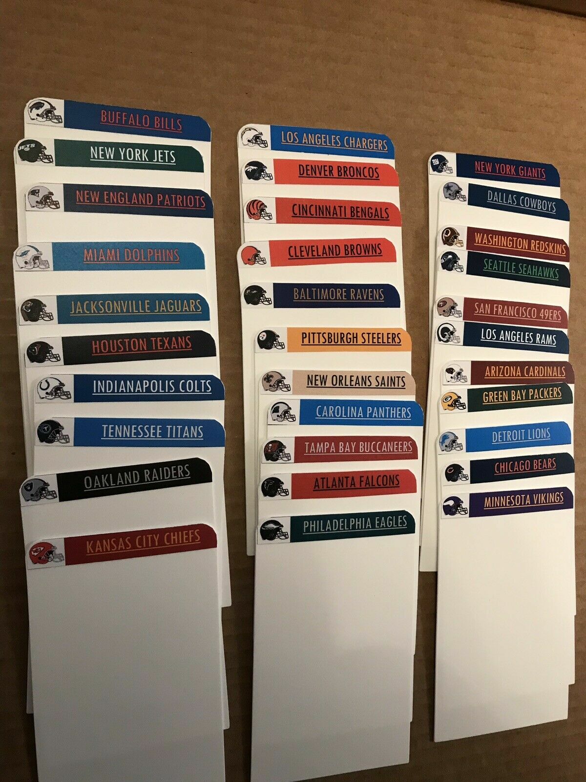 Customized Sports Card BCW Tall Dividers w/Labels NFL MLB NBA NHL & Players!