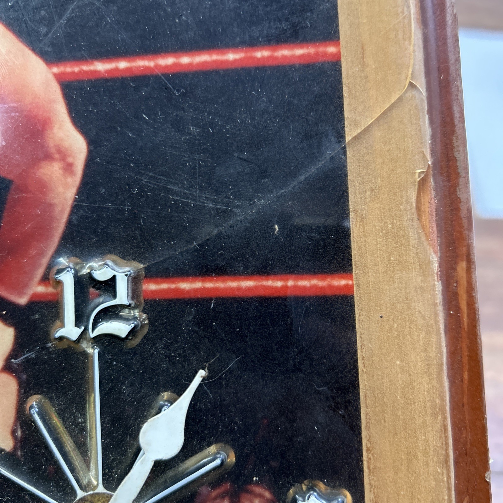 Racing Reflections Stone Cold Steve Austin WWF WWE Wooden Clock Attitude Era **