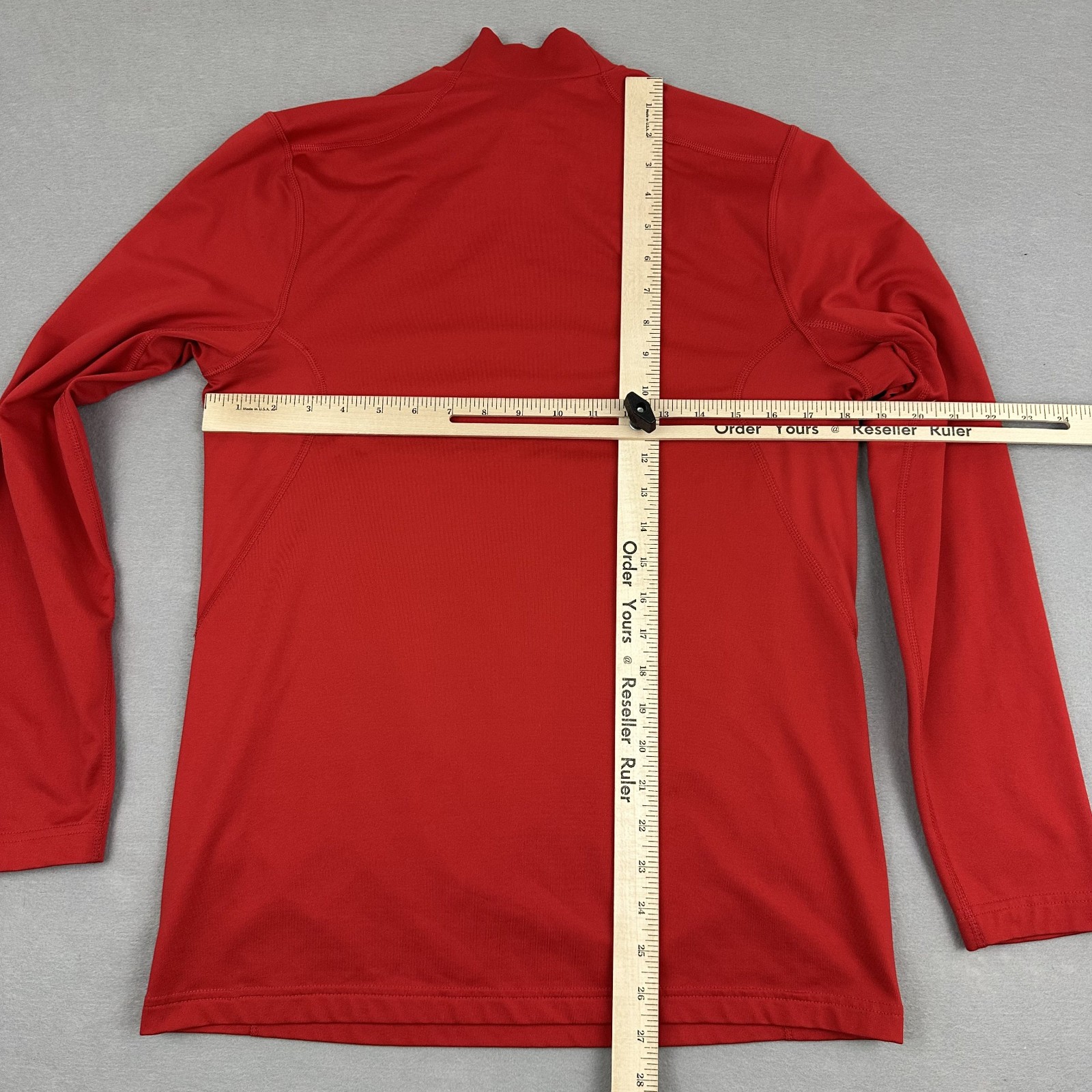 Georgia Bulldogs Shirt Men Medium Red Solid Nike Mock Neck SEC Football M *