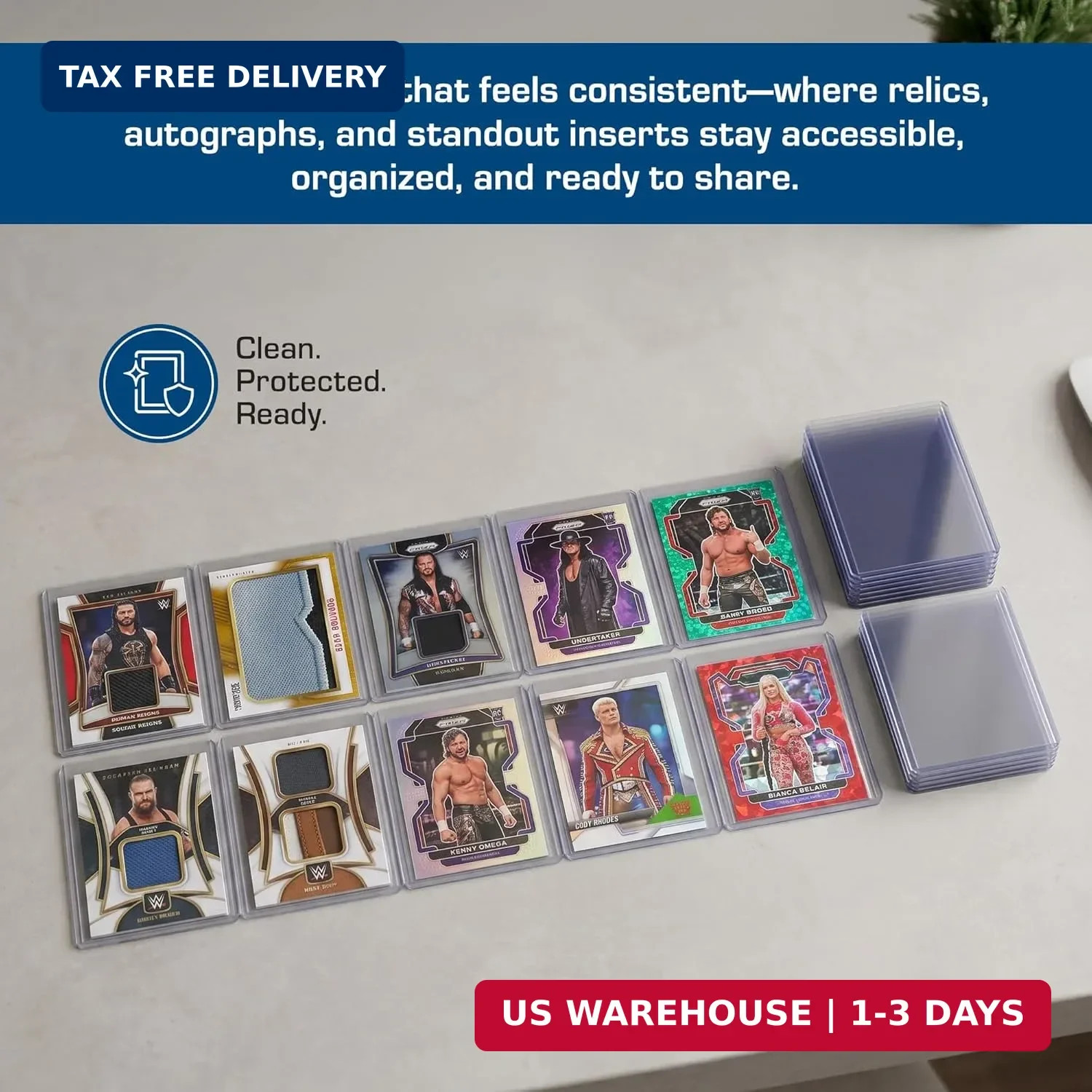 BCW 79 PT. Thick Card Topload Holder – Pack of 25 | Durable Rigid PVC Toploader