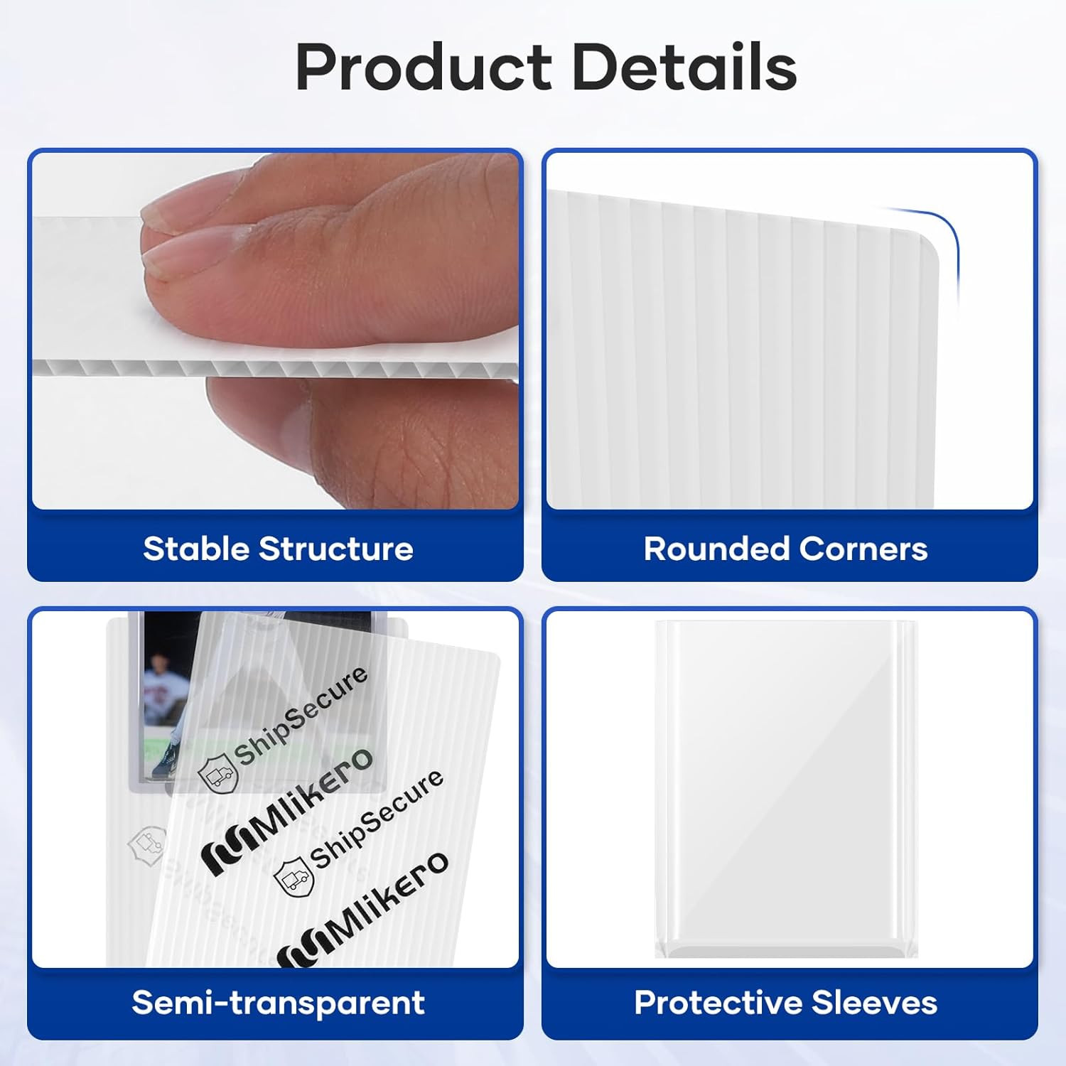 120 Pack Trading Card Shipping Protectors, 3.5” X 4.5” Plastic Card Protector