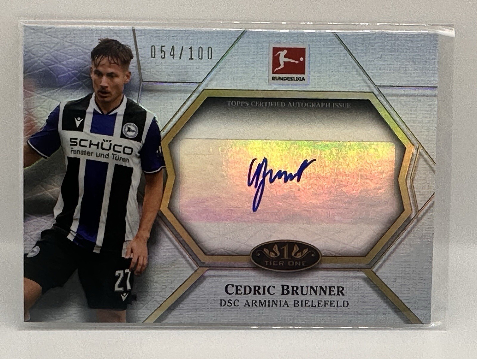 CEDRIC BRUNNER 2021-22 TIER ONE BUNDESLIGA Matchwinner Autograph Card /100
