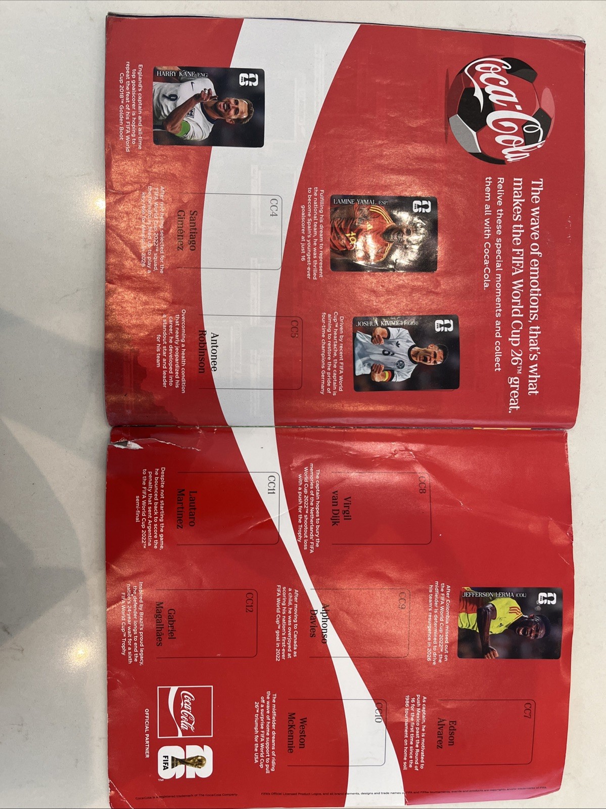 OFFICIAL Panini Sticker World Cup Album 75% Done 210 dollar value some rips
