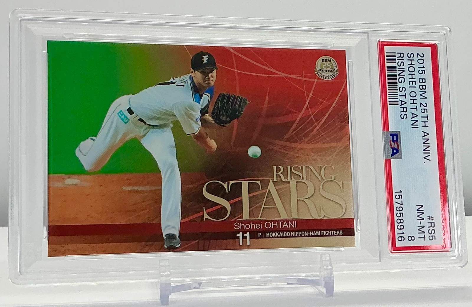 SHOHEI OHTANI 2015BBM 25TH ANNIVERSARY RISING STARS #RS5 PSA8!POP5!(RC)