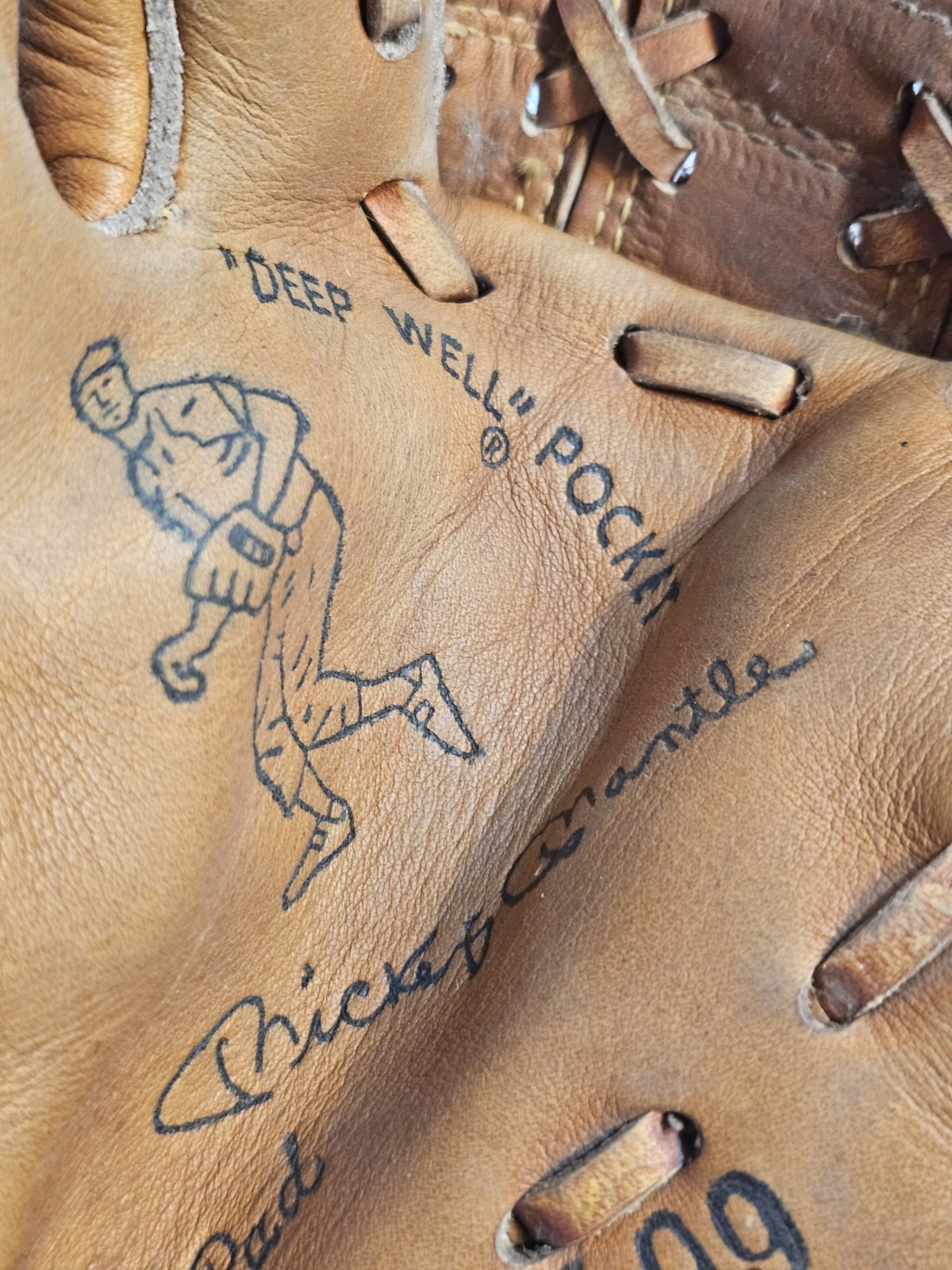 Vtg. Rawlings Mickey Mantle GJ 99 10.5 Inch LHT Youth Baseball Glove Store Model