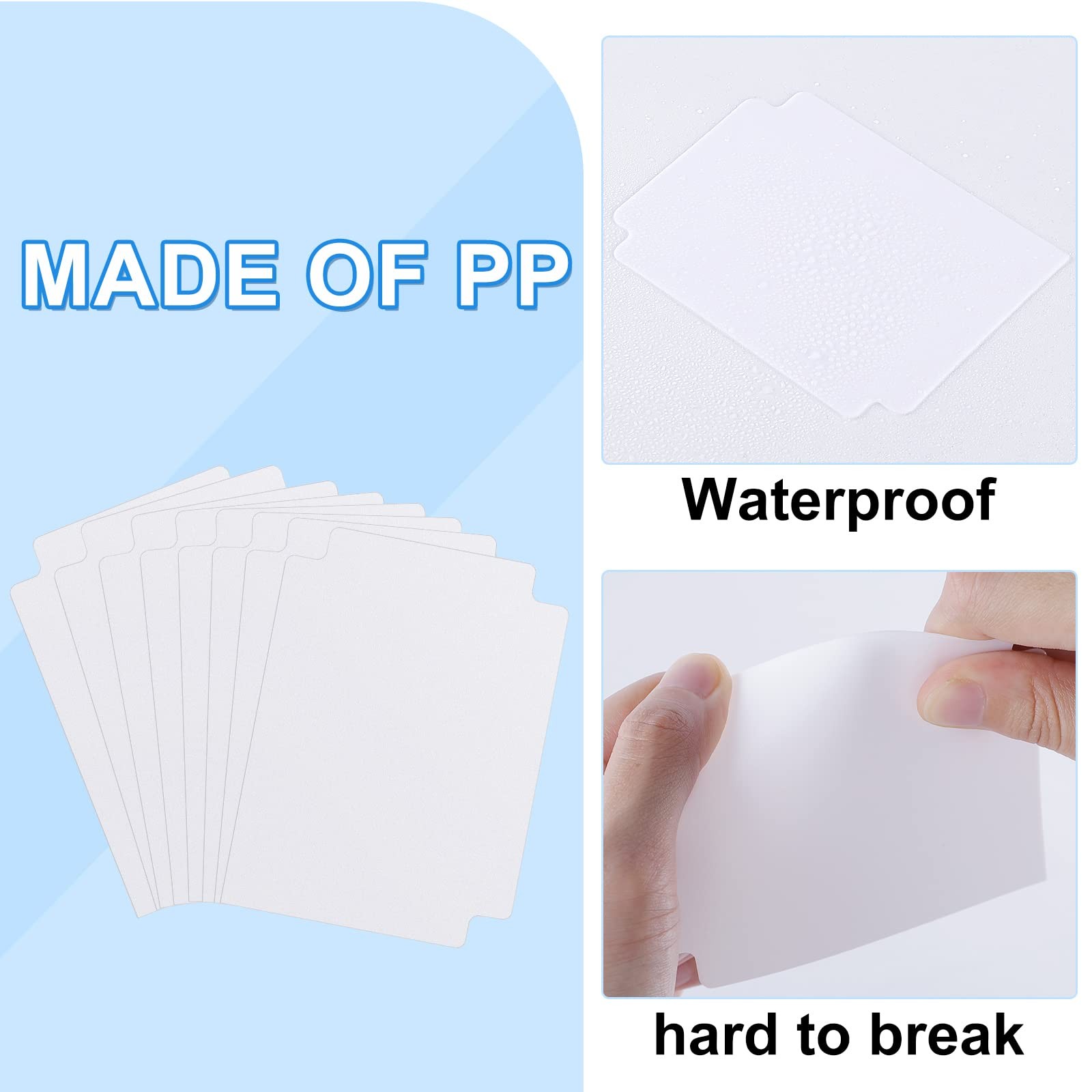 Card Dividers 60 Pcs White Tabs Blank For MTG TCG Sports Game Cards 2.71×3.8 Inc