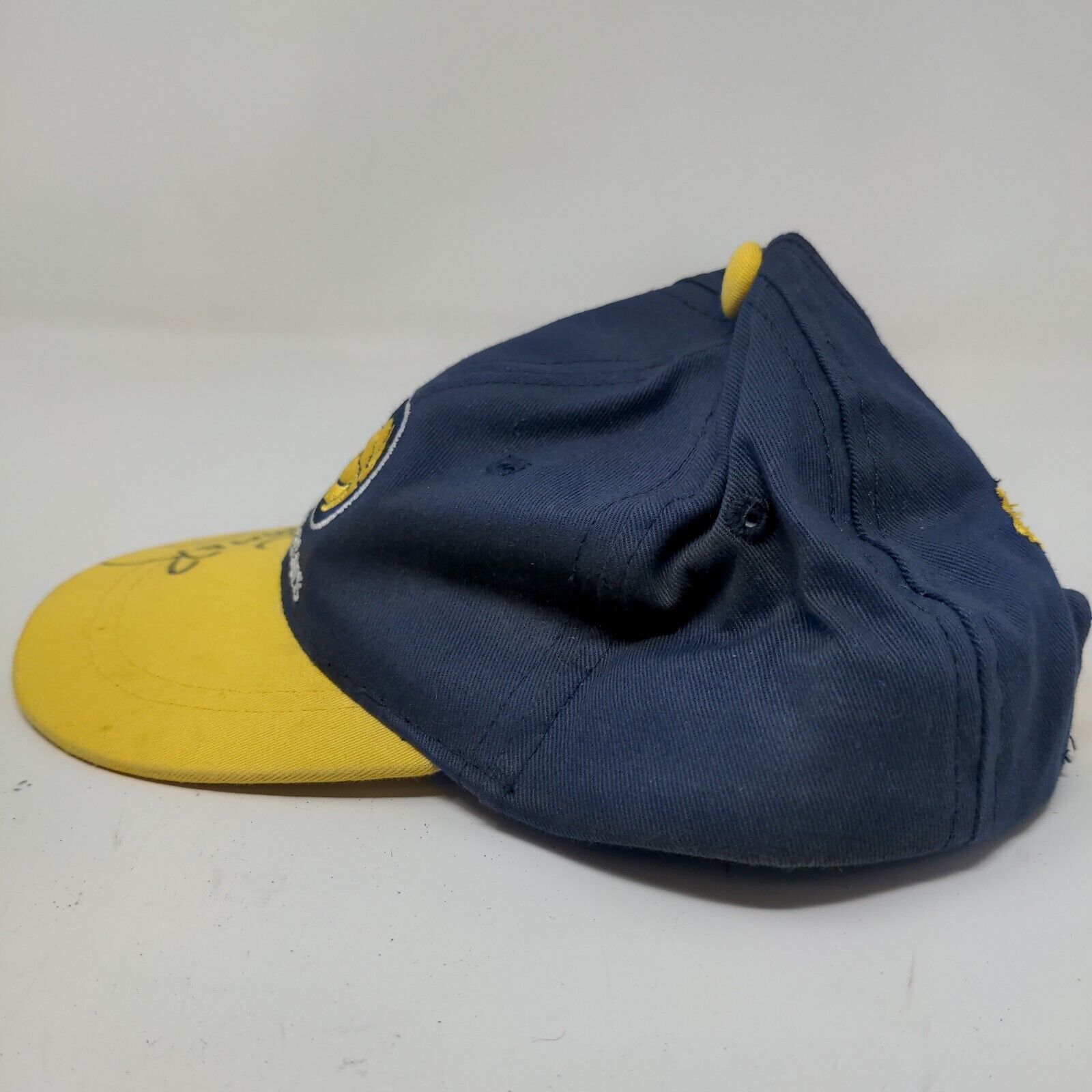 Mighty Mac Boy’s Snapback Hat Blue 2-4T Yellow Indiana Pacers Autographed Boomer