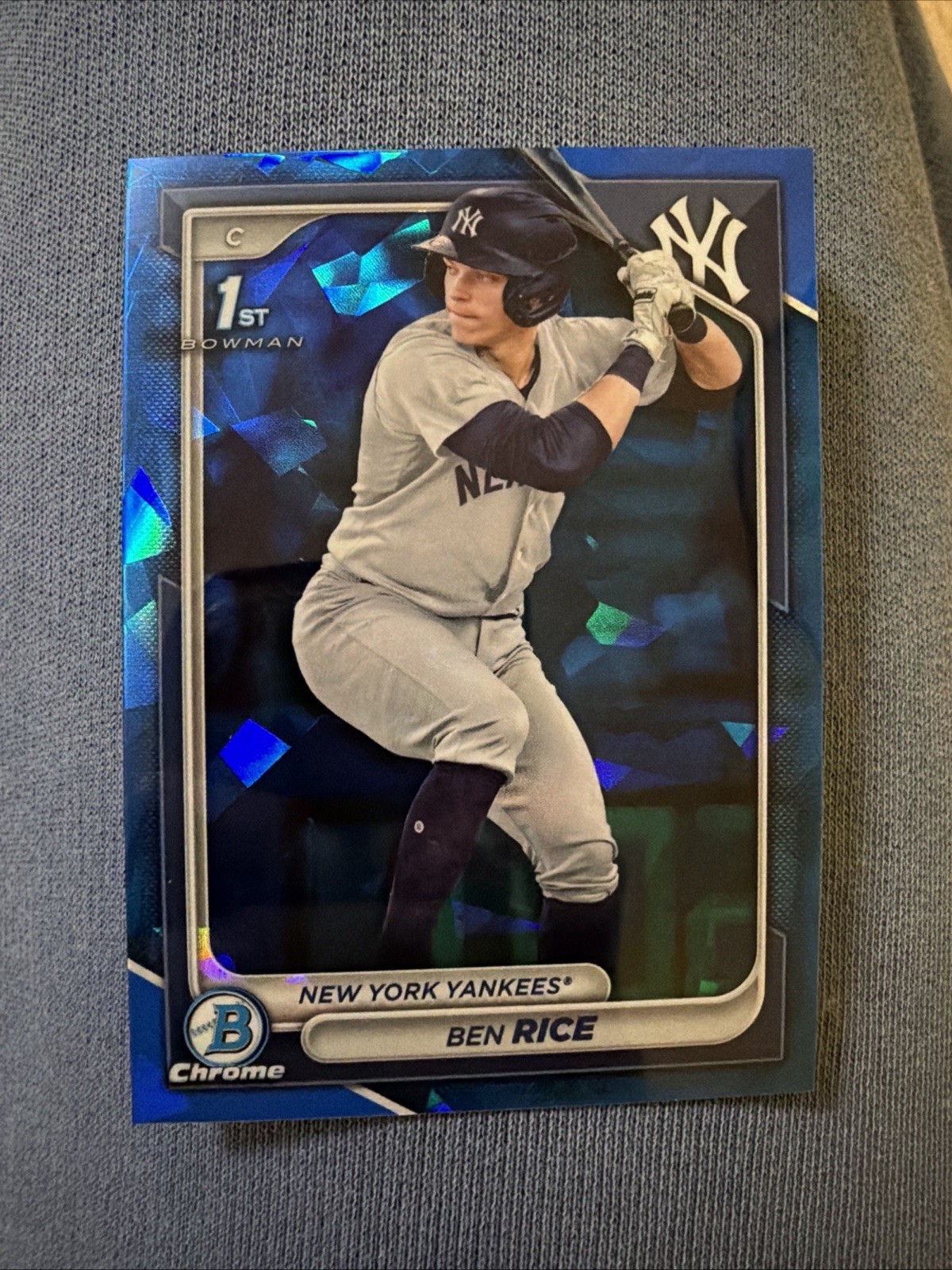 2024 Bowman Chrome Sapphire Ben Rice 1st New York Yankees BCP-186