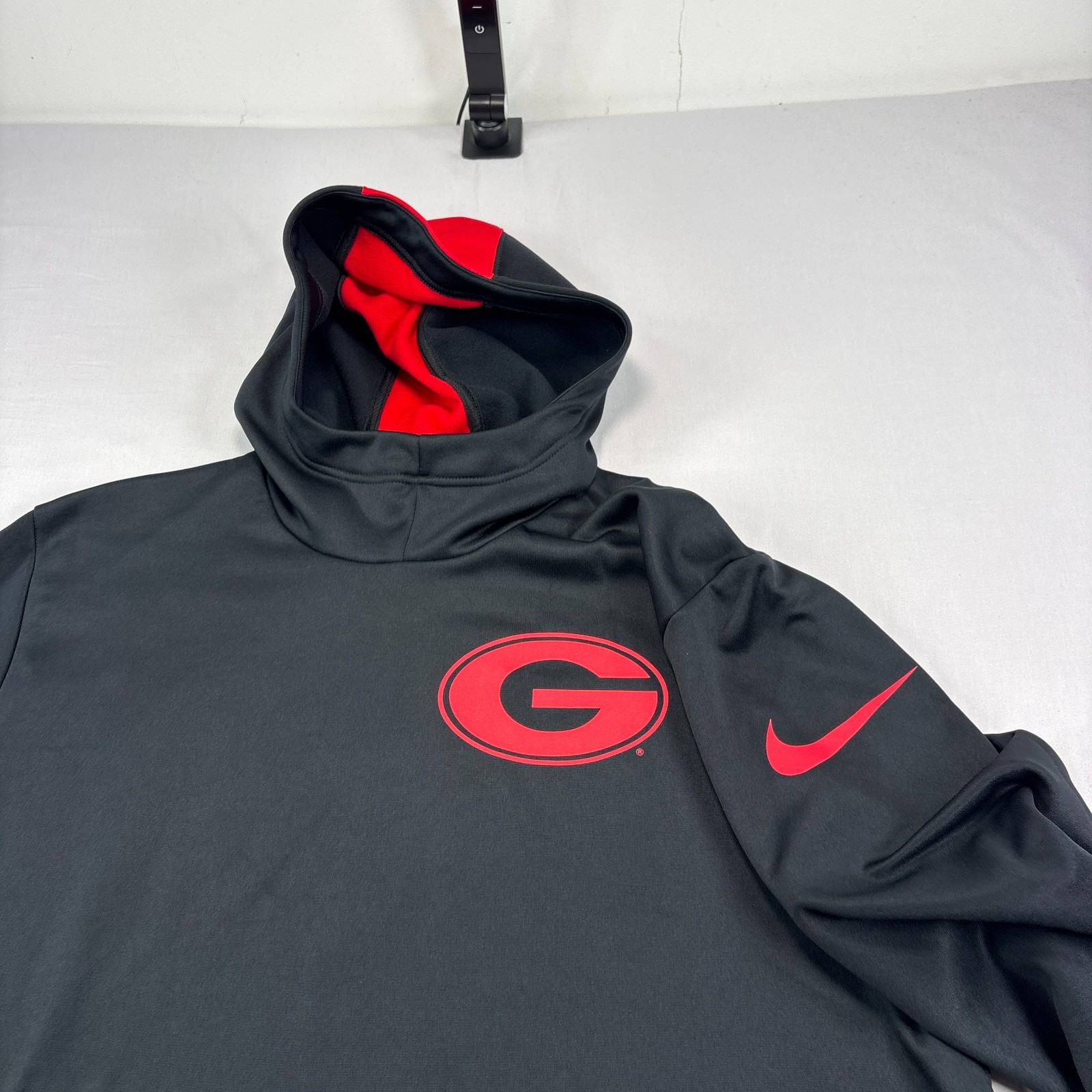 Georgia Bulldogs Nike Hoodie Mens XL Black Therma Fit Pullover Big Logo NCAA