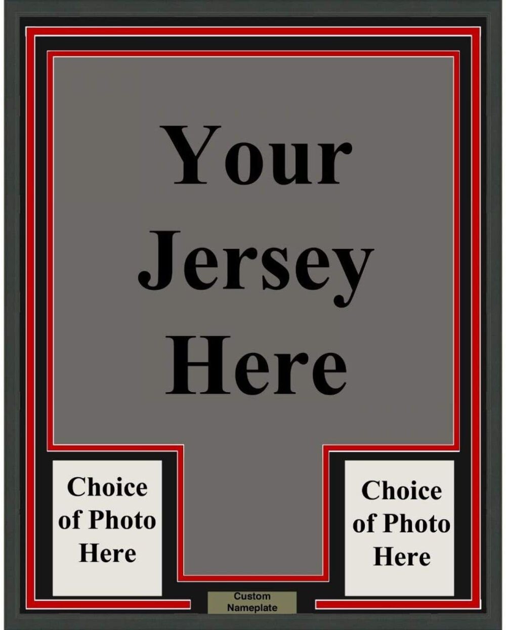 FRAME Custom Your Jersey 35×39 Professionally Matted 5×7 Photos FREE SHIP