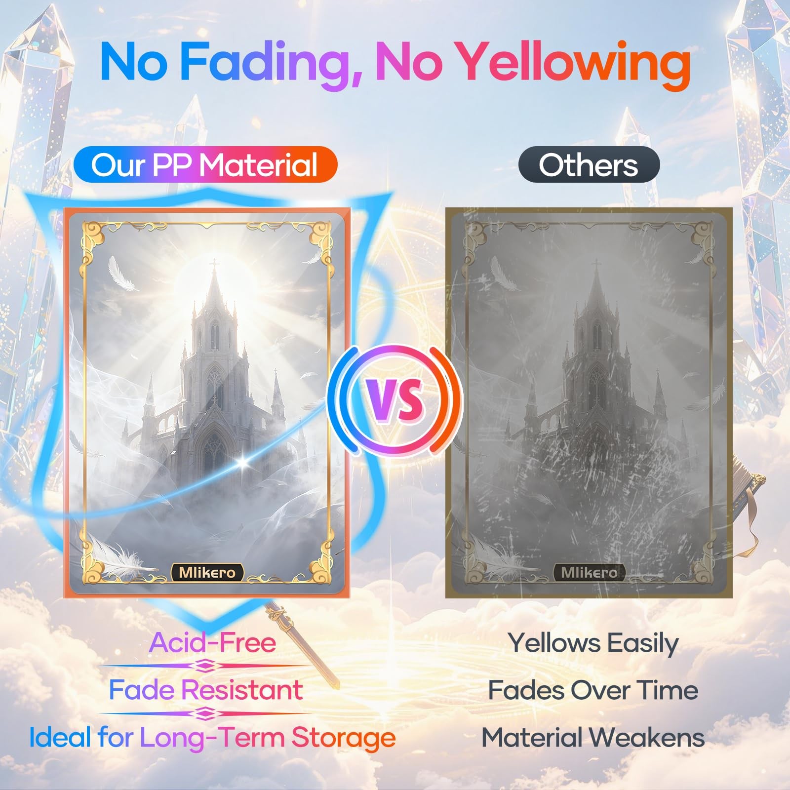 1000 Card Sleeves Standard Size 66x91mm 10 Colors Trading Game MTG Sports