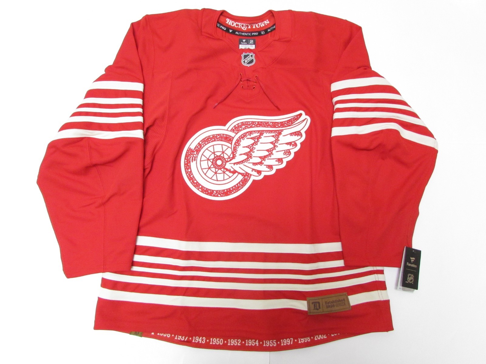 DETROIT RED WINGS CENTENNIAL FANATICS AUTHENTIC PRO HOCKEY JERSEY