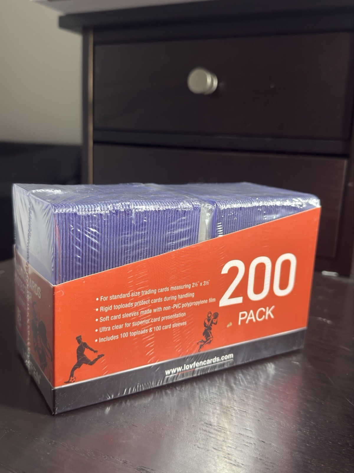 Lovfen 200ct 35pt Standard Trading Card Toploaders, Non-PVC Rigid