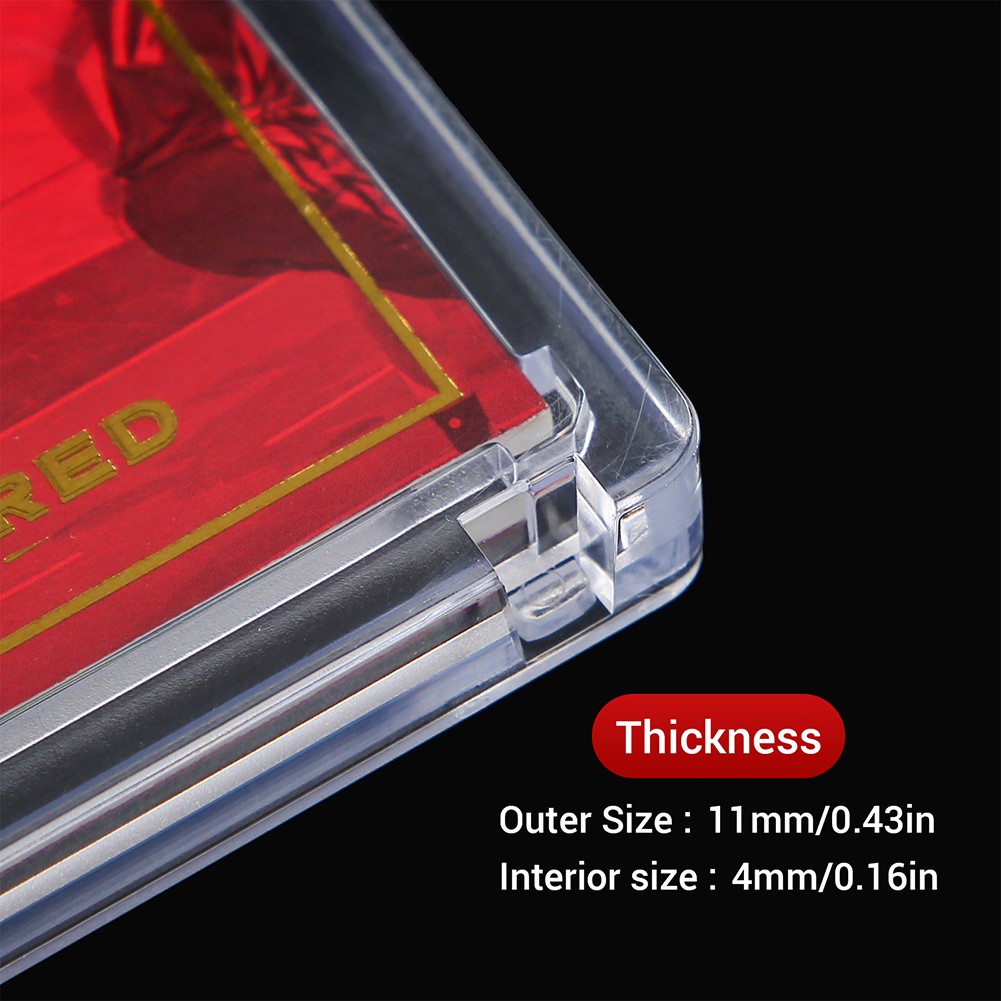 175PT Cards Storage UV Protection Vertical Booklet Magnetic Holder for 2 Cards