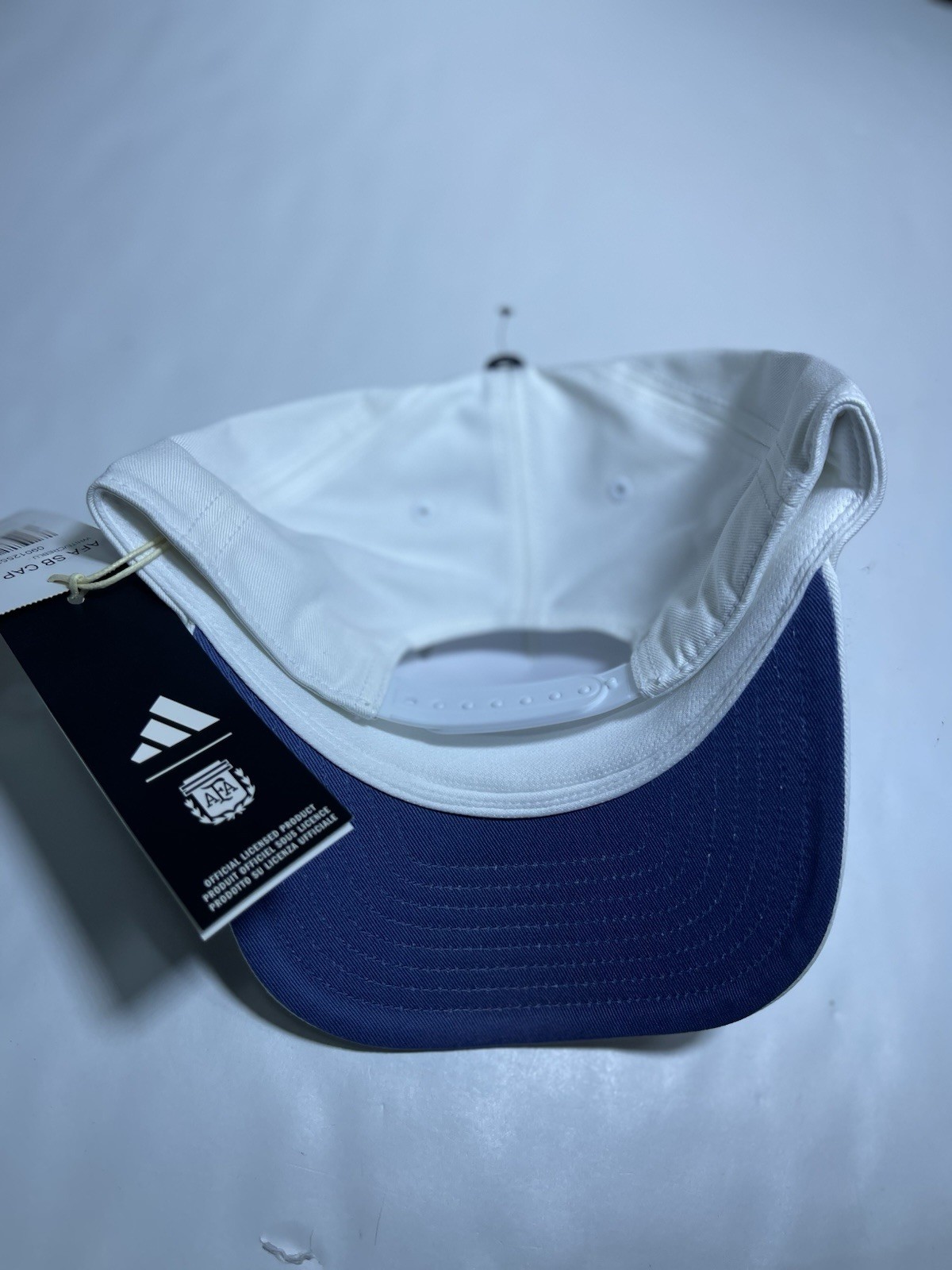 Adidas Argentina Football Men’s SnapBack Hat AFA Soccer White One Size New
