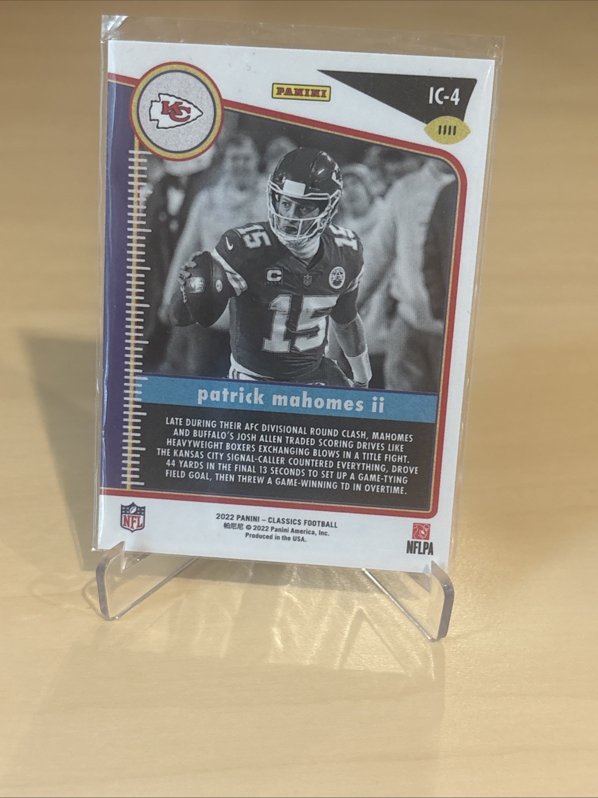 2022 Panini Classics – Instant Classics Patrick Mahomes II #IC-4