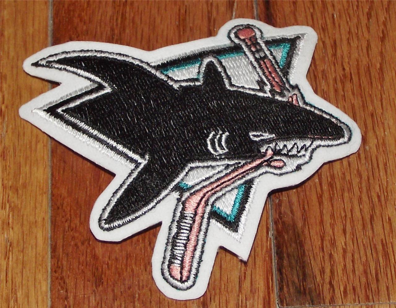 San Jose Sharks Logo Patch 3.75″ x 3.5″ Embroidered Iron-on NEW Polo Size *P5