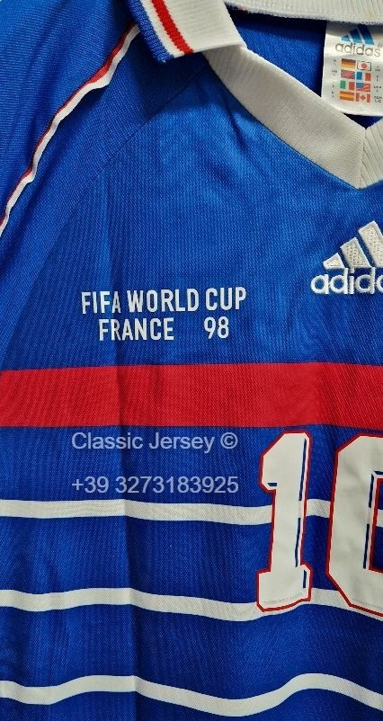 Jersey shirt FRANCE World Cup France 1998 ZINEDINE ZIDANE 10 ZIZOU