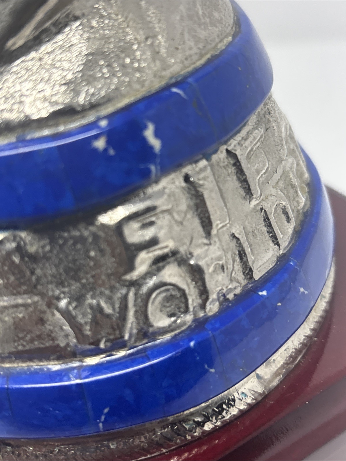 Cool Silver Tone Metal FIFA World Cup Replica Trophy On Custom Pedestal 17” High